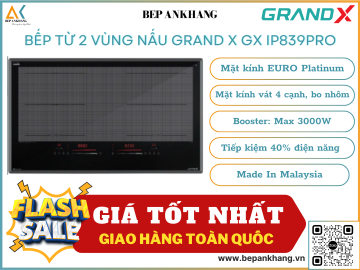 Bếp từ 2 vùng nấu Grand X GX IP839Pro - Made In Germany